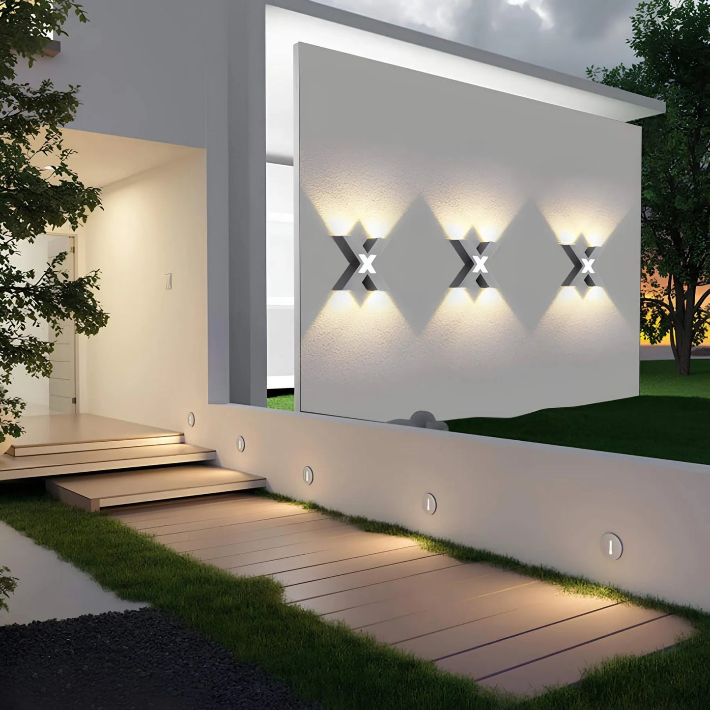Elegant Modern Outdoor Wall Lamp - Weather Resistant LED Exterior Light-6