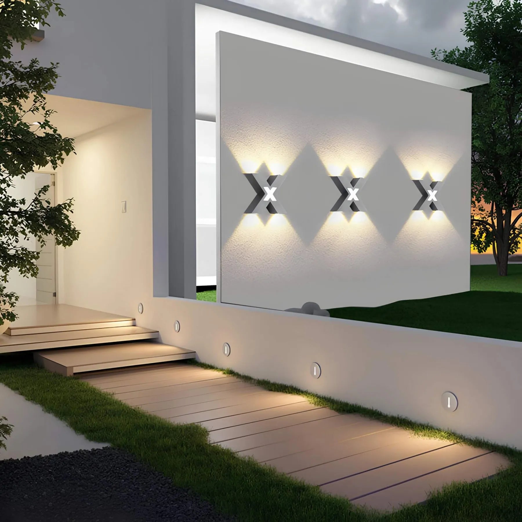 Elegant Modern Outdoor Wall Lamp - Weather Resistant LED Exterior Light-6