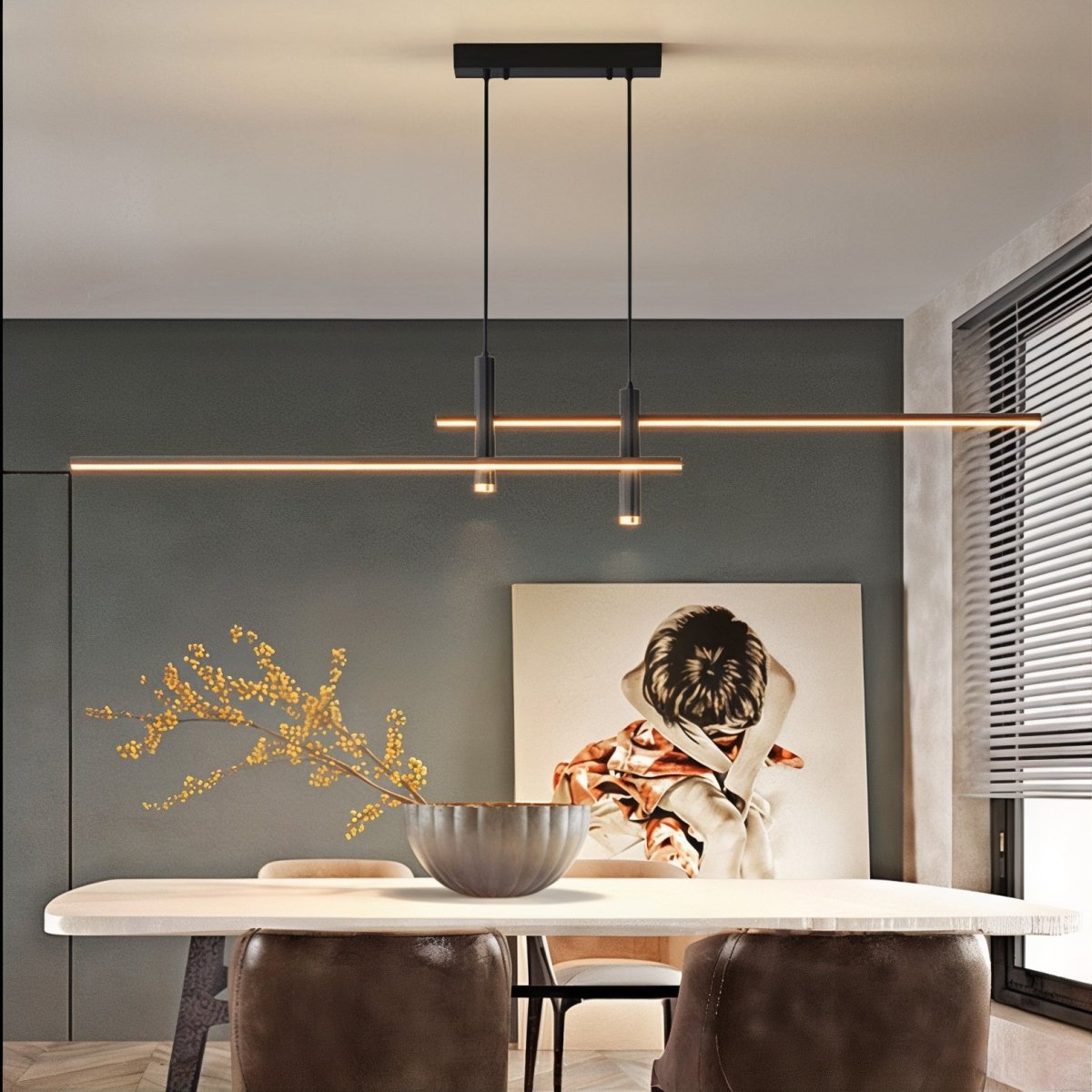 EdgeGlow - LED Inclined Pendant Light