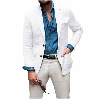 Riggs - Men's Casual Linen Blazer Jacket for All-Season Comfort and Style-3