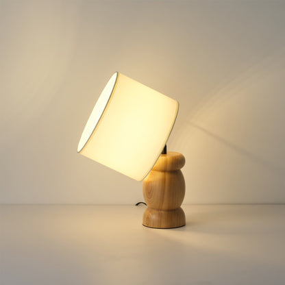 RockwoodGlow - Tischlampe mit einzigartigem steinförmigen Holzfuß