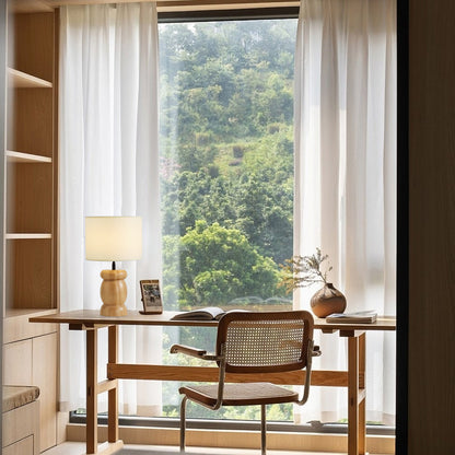 RockwoodGlow - Tischlampe mit einzigartigem steinförmigen Holzfuß