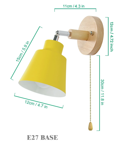 SpinGlow – Rotating Wall Lamp with Toggle Chain