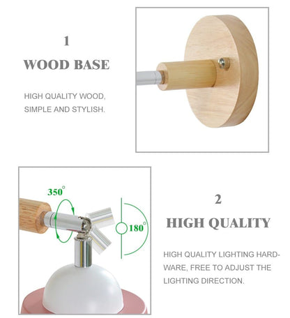 SpinGlow – Rotating Wall Lamp with Toggle Chain