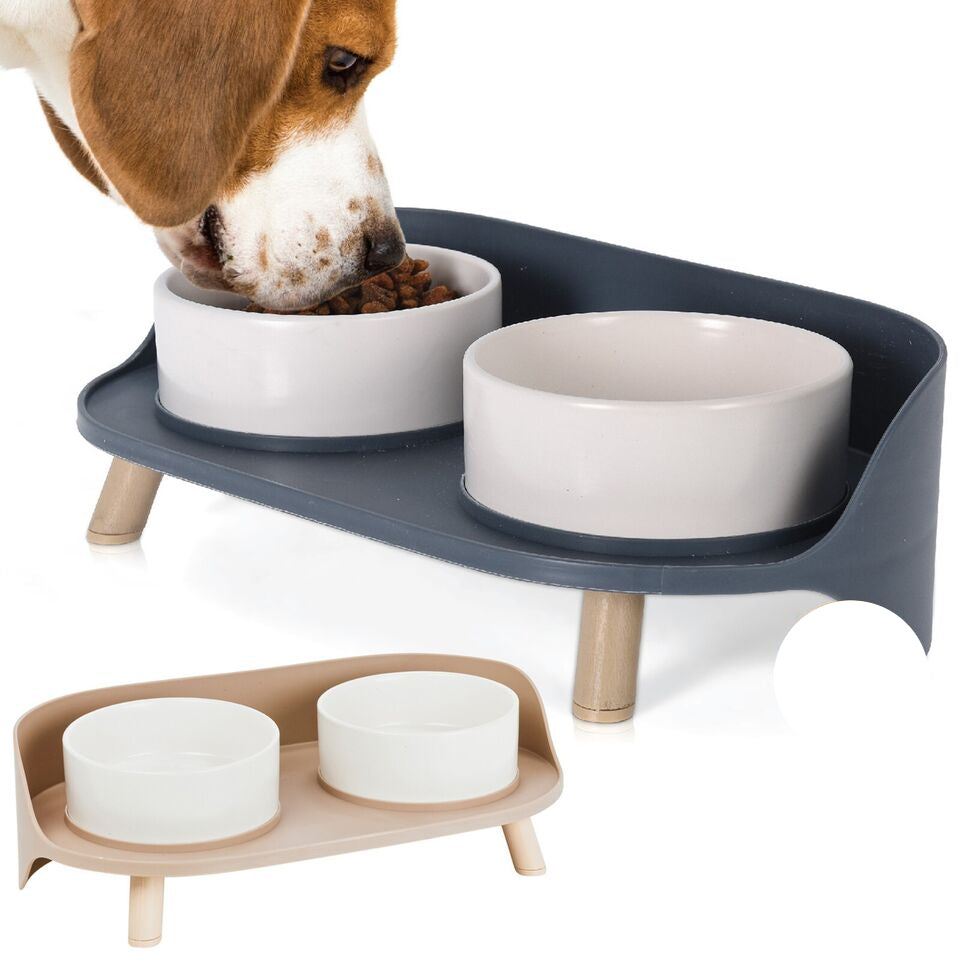Flexifeast Elevated Dog Food Bowl Station for Large Dogs with Non-Slip Base-2