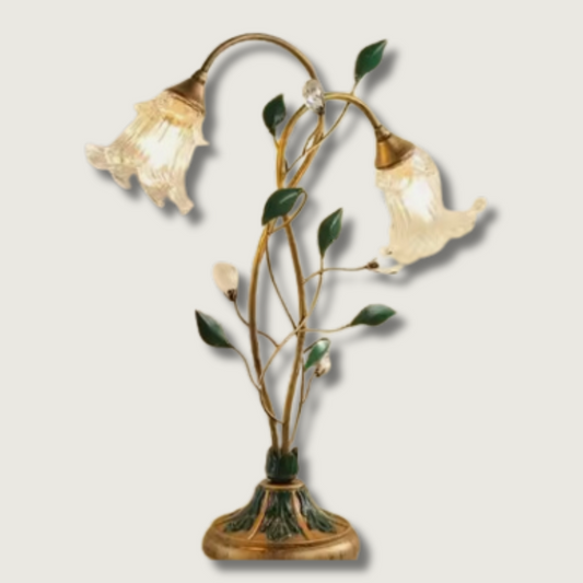 LuxePetals - Lampe de Table Fleur Inspirée par le Style Français