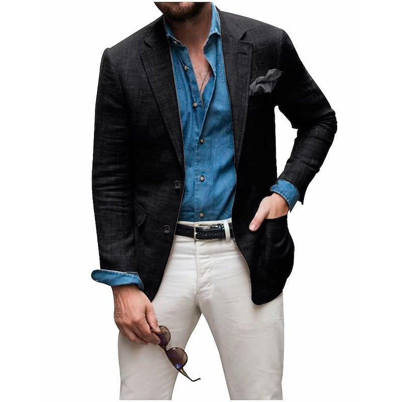 Variant image for Riggs - Men's Casual Linen Blazer Jacket for All-Season Comfort and Style-14