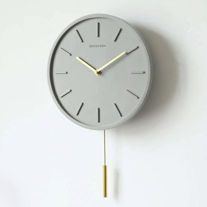 PendulumCraft - Scandinavian Cement Wall Clock