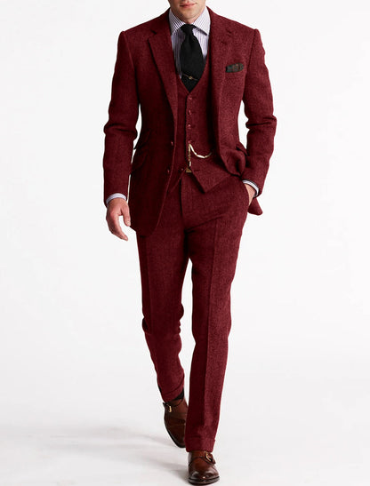 Variant image for Odell - Men's Vintage Retro 3-Piece Suit for Weddings, Groomsmen, and Formal Events-19