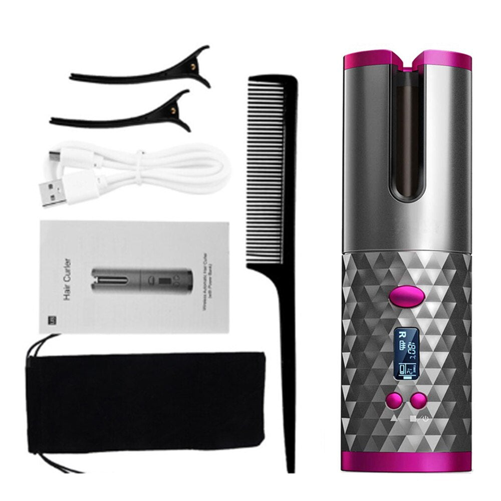 Variant image for Cordless Auto Hair Curler - Tourmaline Ceramic Barrel for Effortless Curls-1