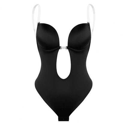 Deep V-Neck Shapewear Bodysuit - Ultimate Body Shaper for Flawless Silhouette-1