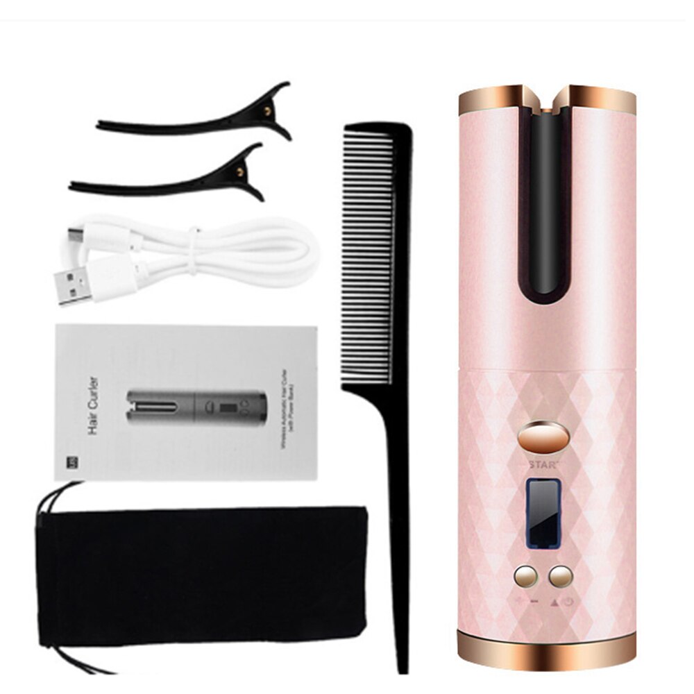 Variant image for Cordless Auto Hair Curler - Tourmaline Ceramic Barrel for Effortless Curls-3
