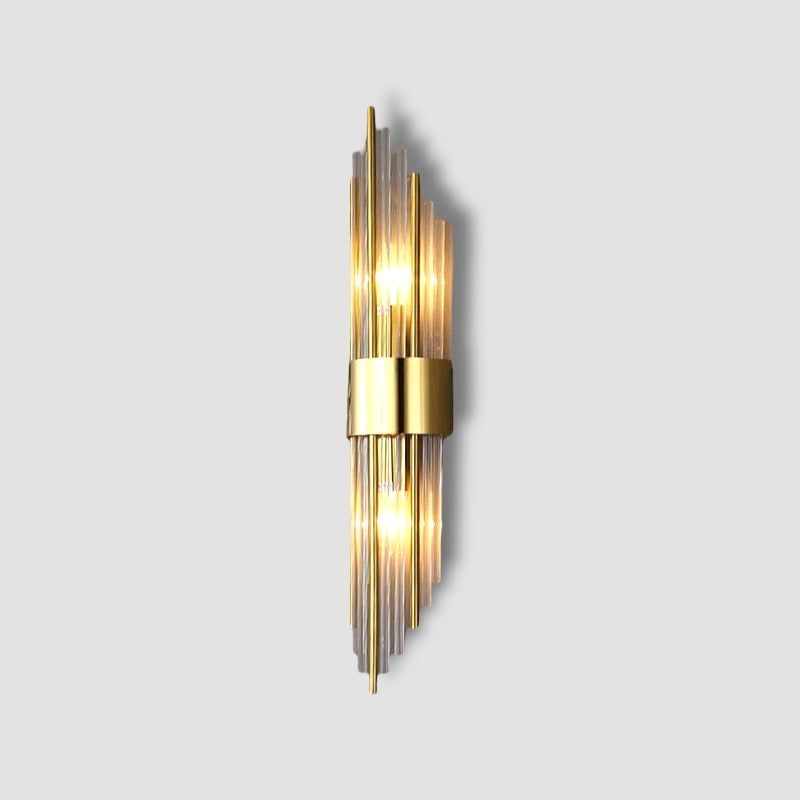 RadiantCrown – Gold Crystal Wall Lamp with Durable Build